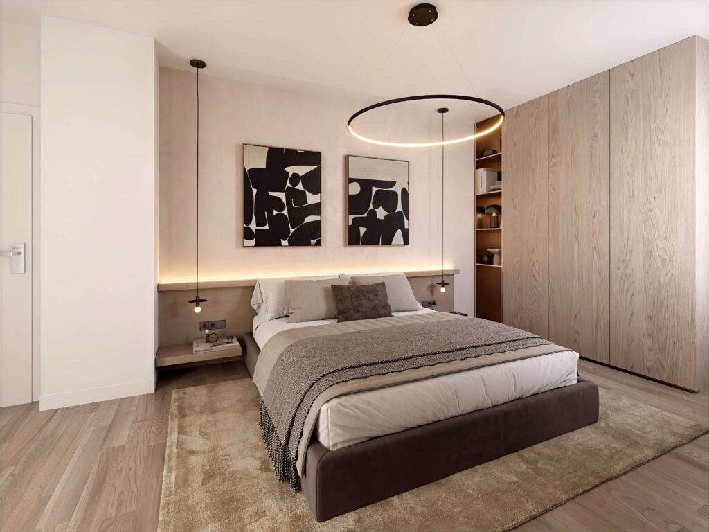 render camera matrimoniale appartamento lago di garda