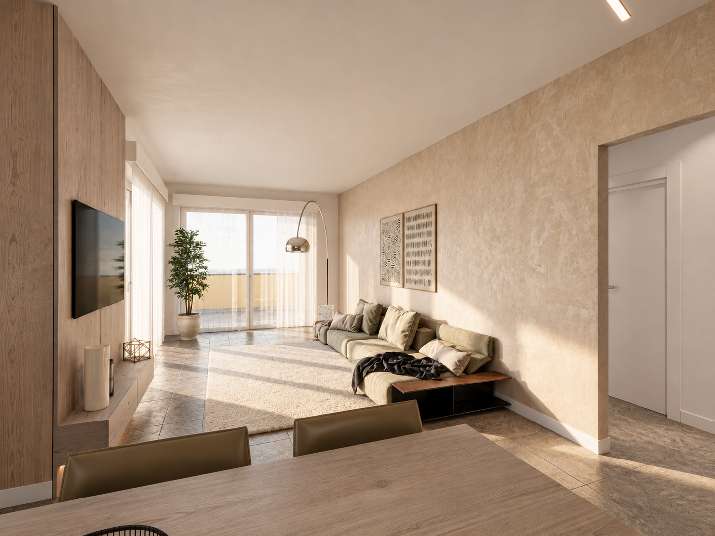 render soggiorno appartamento lago di garda torbole