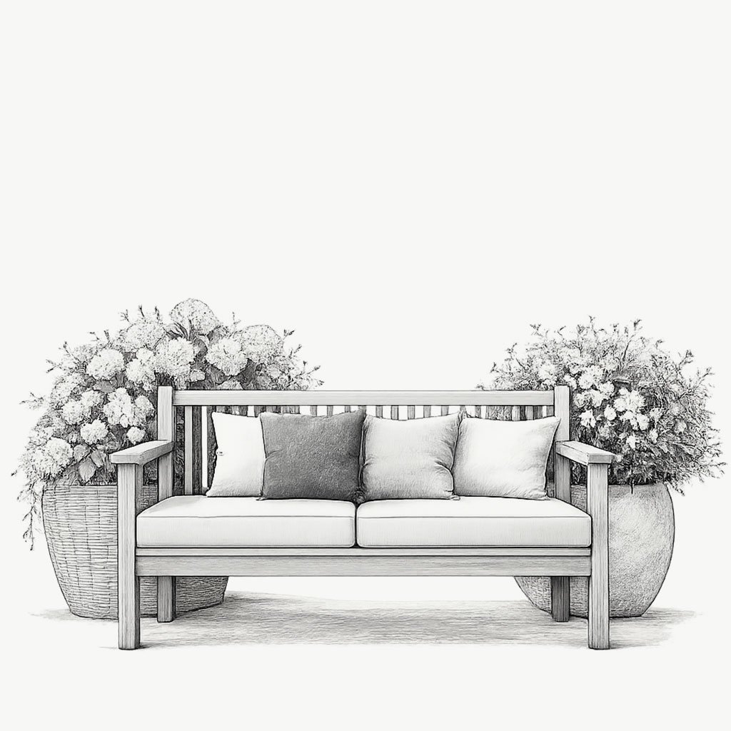 Render di esterni fotorealistico di una villa moderna con piscina e portico, progetto F360