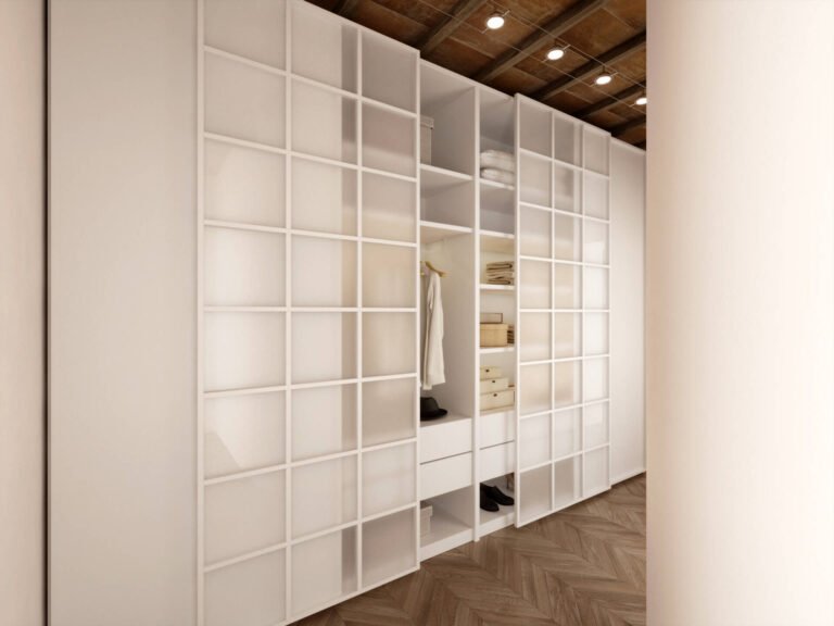 render cabina armadio appartamento sottotetto Casteggio