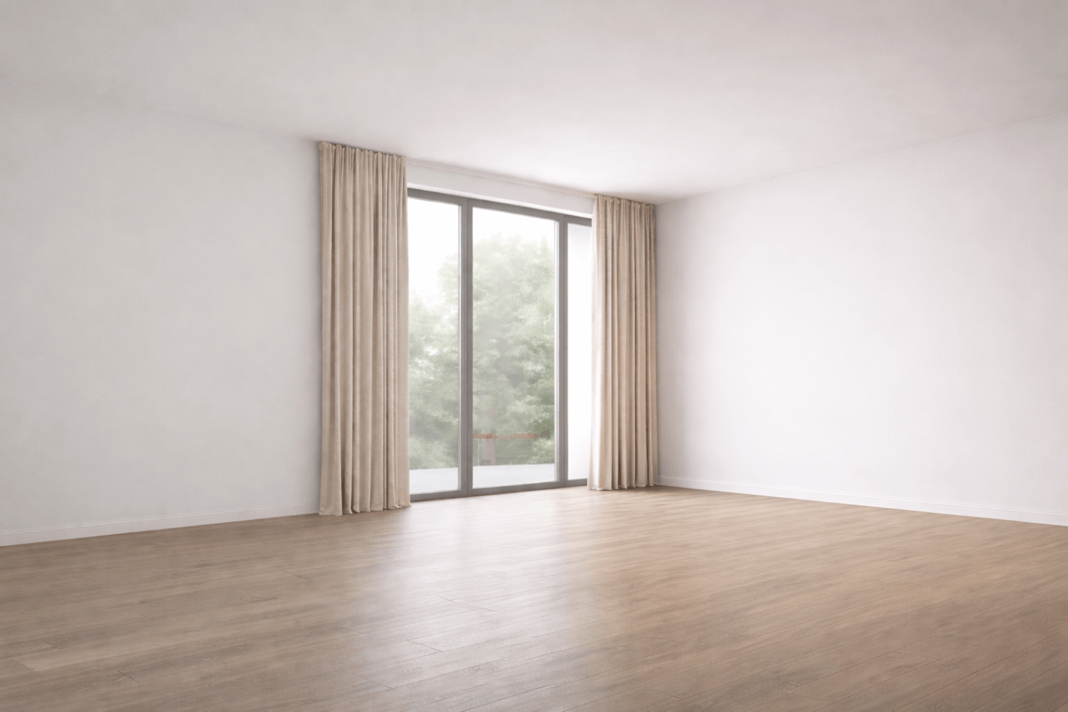 Stanza vuota pronta per virtual staging
